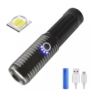 พร้อมส่ง ไฟฉาย W577 P50 18650 Battery USB Charging Waterproof 4 Modes LED Camping Lamp Torch Flash Light Spotlight