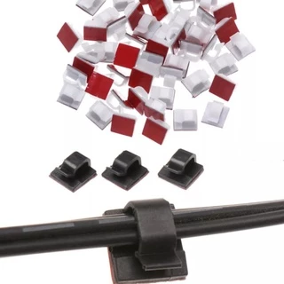 (50Pcs) #3M คลิปจัดสายไฟในรถยนต์ กาว 3M ติดแน่น (14.9*14.9 mm.) ลอกไม่ทิ้งคราบกาวสี่เหลี่ยมเล็ก