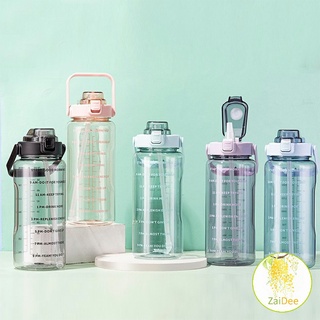 ขวดน้ํา 2000 ml ลิตร สีใส    ดีไซน์สวย พร้อมส่ง ขวดน้ำพลาสติก plastic cup