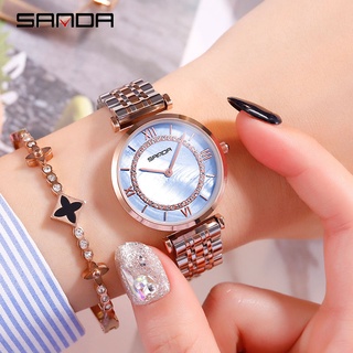 SANDA Super Slim Rose gold Stainless Steel Watches Women Top Brand Luxury Casual Clock Ladies Wrist Watch Relogio Femini