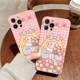 พร้อมส่งในไทย💘 เคสโทรศัพท์ เคส เคสมือถือ เคส TPU เคสนิ่ม เด็กหญิงช่อทิวลิป TPU-R1740