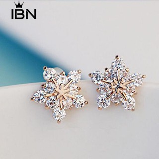 * Ibn Womens Elegant น่ารักลูกเล่น Rhinestone เงา Ear Studs Earrings ของขวัญ