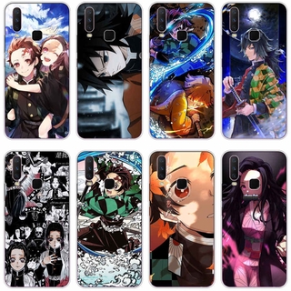 Vivo y20 y12 y15 2020 y83 y95 y11 2019 Case TPU Soft Silicon Protecitve Shell Phone casing Cover Demon Slayer Anime