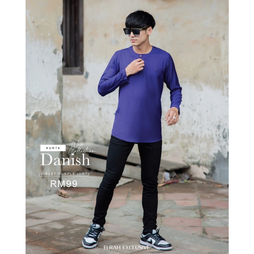 KURTA DANISH Telk Belanga ELRAH EXCLUSIVE SLIM FIT 2 สี