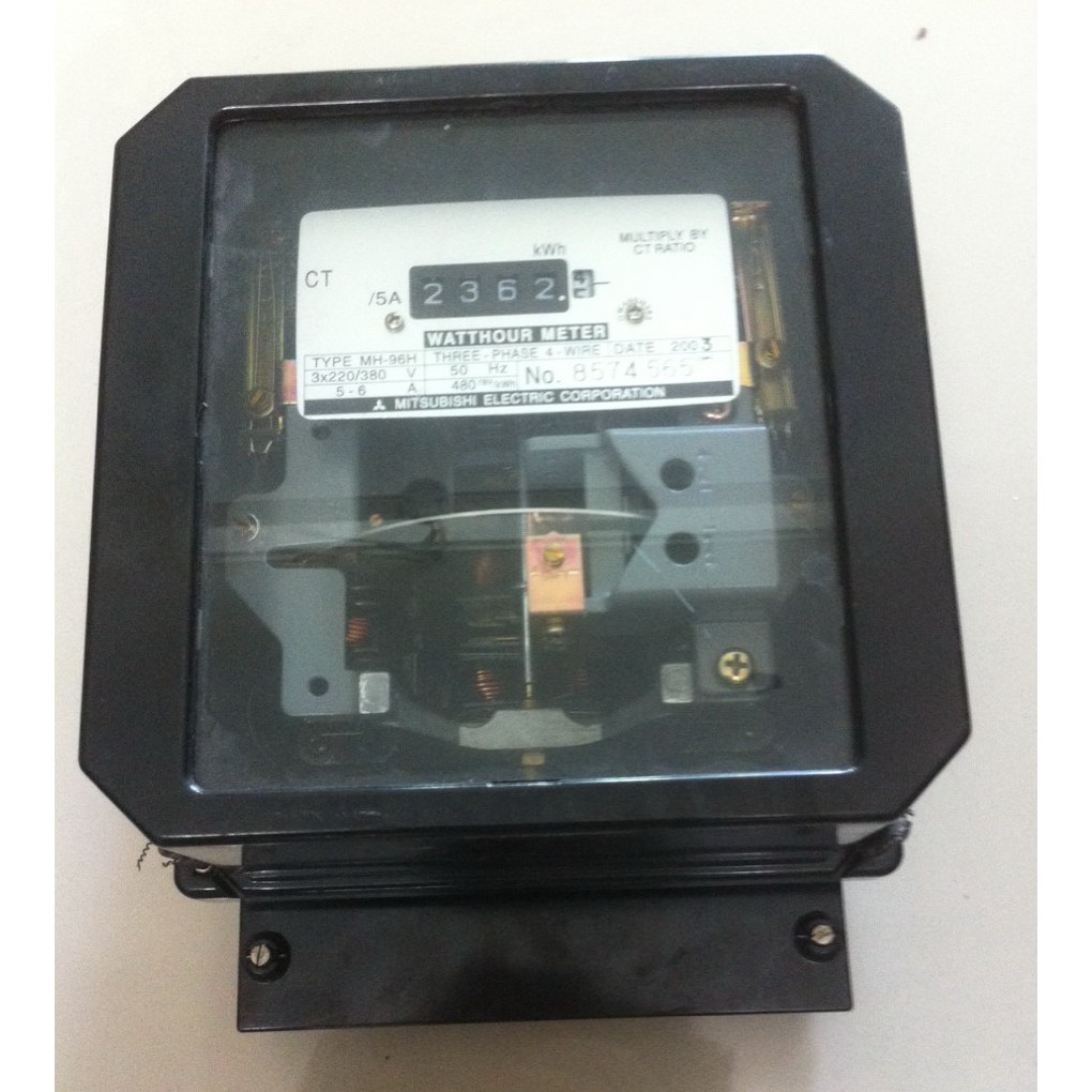 ขาย มิเตอร์ไฟฟ้า Watt hour Meters มิเตอร์  จานหมุน มิตซูบิชิ‏ Mitsubishi รุ่น MH-96H 5A CT 3 เฟส  มื