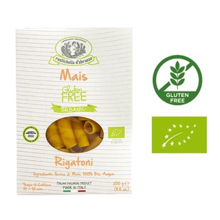 PASTA ORGANIC CORN RIGATONI 250G (GLUTEN FREE)  ริกาโทนี่ (ข้าวโพด) (เส้นพาสต้าออร์แกนิค)