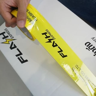 Flash Express (แฟลชเอ็กซ์เพรส) เทปสีเหลือง/สก๊อตเทป 4 ม้วน