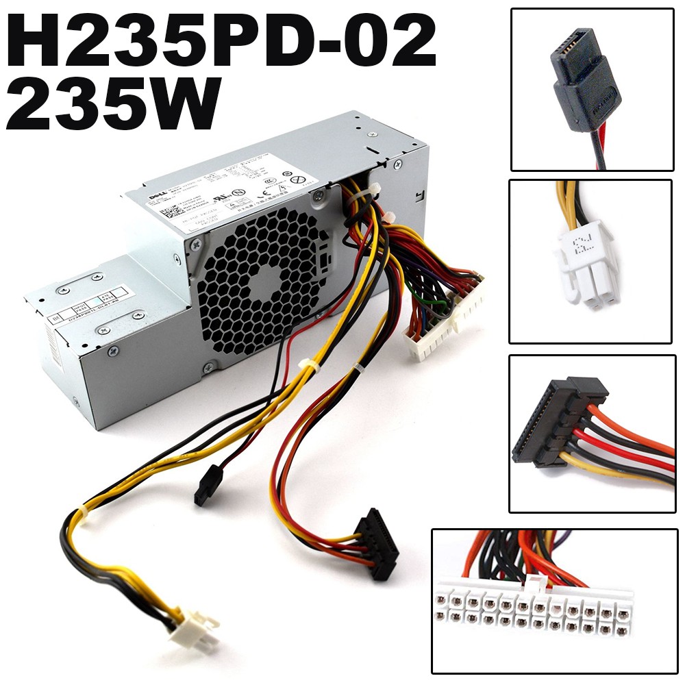 เพาเวอร์ซัพพลาย Model H235PD-02 235W Desktop Power Supply Mini ITX 2V0G6 D235P001L PW124 RW789 Mini 