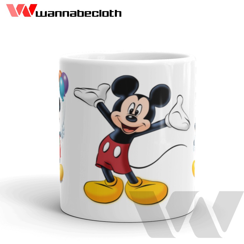 Mickey Mouse Mug Mickey Mouse Mug แก้วเด็ก Custom Porcelain Mug ของที่ระลึก Mickey Mouse v8