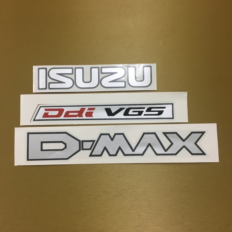 สติ๊กเกอร์* ติดฝาท้าย ISUZU D-MAX Ddi VGS ปี 2012 ราคาต่อขุด ( 1 ชุดมี 3 ขิ้น )
