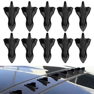 10pcs Black Car Roof Shark Fin Diffuser Spoiler Universal Antenna Covers