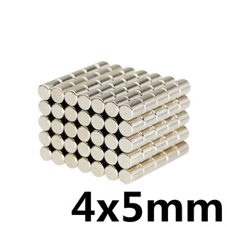 10ชิ้น แม่เหล็กแรงสูง 4x5มิล แม่เหล็ก กลมแบน 4*5มิล Magnet Neodymium 4x5mm แม่เหล็กแรงสูง 4*5mm