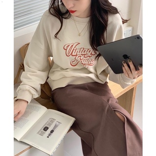 chuuchop_พร้อมส่ง(C7239) 🧩🎰 VINTAGE SOUND sweater เสื้อสเวตเตอร์แขนยาว มี5สี