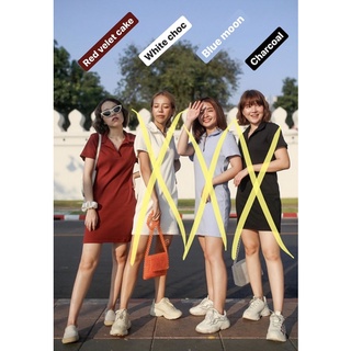 (Used once) Mini dress แบรนด์ fashion store สี Red velvet cake sz.M