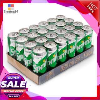 สไปรท์ น้ำอัดลม สูตรไม่มีน้ำตาล 325 มล. แพ็ค 24 กระป๋องน้ำอัดลมและน้ำหวานSprite Soft Drink No Sugar 325 ml x 24 Cans