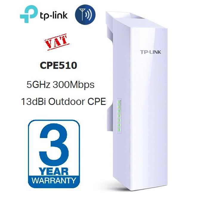 TP-LINK ACCESS POINT (แอคเซสพอยต์) OUTDOOR N300 13dBi (CPE510) - ประกัน 3 ปี