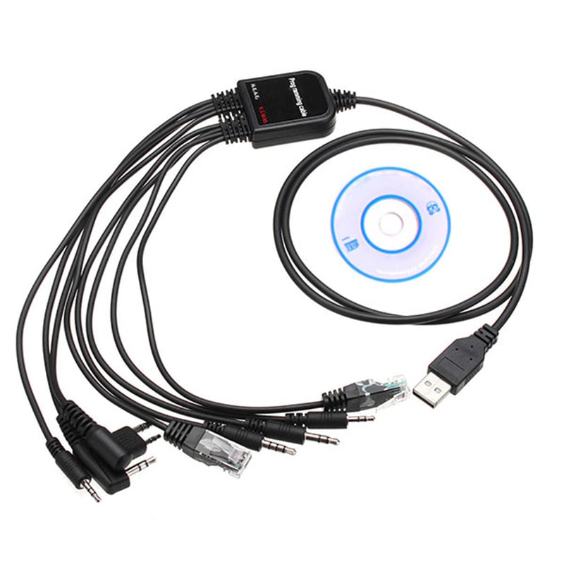 hot 8 in 1 USB Program Programming Cable Data Cord for Icom BaoFeng uv ...