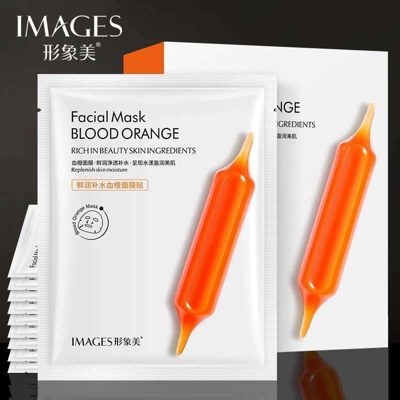 มาส์กส้มสีเลือด สูตรใหม่ล่าสุดจากเกาหลี เพื่อผิวกระจ่างใส ช่วยลดรอยสิว Images Orange Blood Mask 25 Ml.