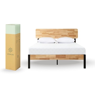 SB Design Square Zinus ที่นอน รุ่น Elsa Mygel Foam Mattress ขนาด 5ฟุต หนา15cm. แถมฟรี หมอนหนุนใยสังเคราะห์ Woodfield 2 ใ