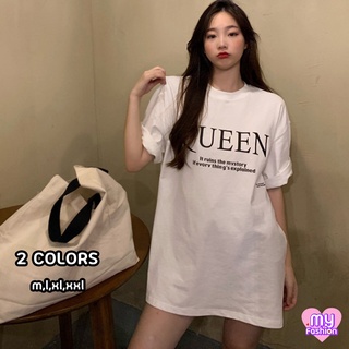 🎴MYF มาใหม่🎴เสื้อยืดลาย QUEFN 2 สี คอกลมแขนสั้น