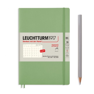 Leuchtturm1917 2022 Monthly Planner with Notebook Soft Cover B6+ ปฏิทินแพลนเนอร์ปี 2565 และ สมุด ปกอ่อน ขนาด B6+ (พย 2564 - กพ 2566)