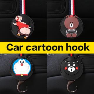 1PCS Car rear seat back hook hidden multifunctional car interior cartoon creative rear storage car supplies creative cute cartoon hook supplies Spiderman Captain America Peppa Pig KSv4