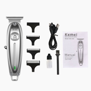 Kemei KM1949 ปัตตาเลี่ยนตัดผม แบตตาเลียนตัดผม Clipper Trimmer คุณภาพดีมาก ใบตัดละเอียด 0.45-0.8MM. แบบชาร์จไฟฟ้า