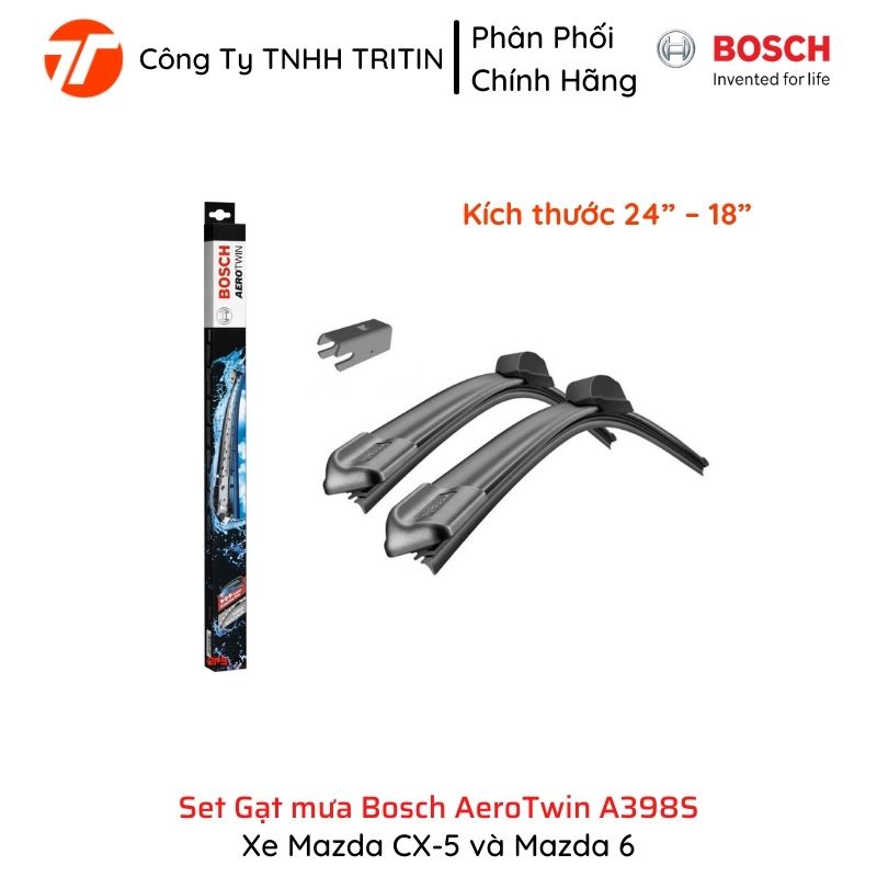 Bosch Aerotwin EURO ชุดปัดน้ําฝนคู่ A295S - A398S - A557S - A154S - A432S - A297S | ไตรตินโค
