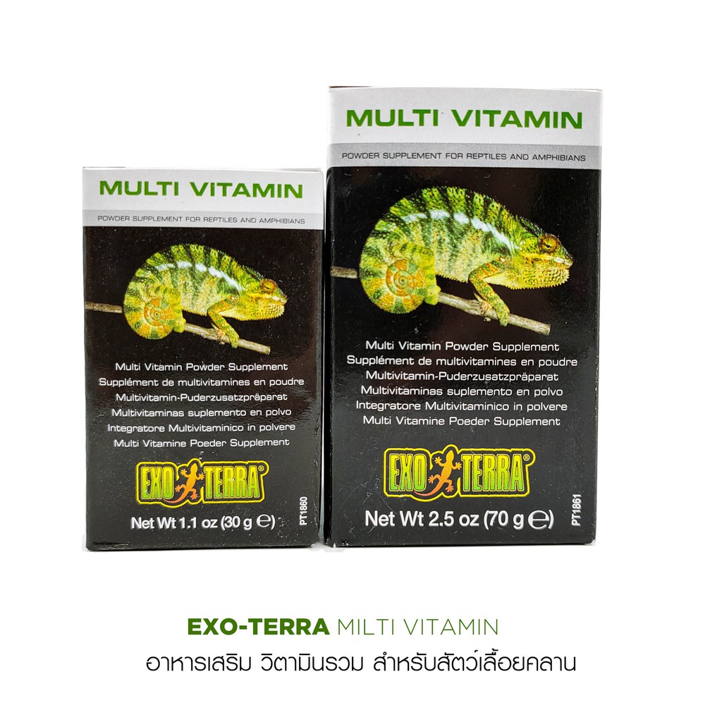 Exo Terra Multi Vitamin อาหารเสริม วิตามินรวม สำหรับสัตว์เลื้อนคลานและ