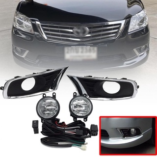 ไฟสปอร์ตไลท์ รุ่น TOYOTA แคมรี่ ไฟตัดหมอกโตโยต้า CAMRY ปี 2009 - 2011 พร้อมครอบ สีดำ ขอบโครเมี่ยม และชุดชุดสายไฟ 1 ชุด