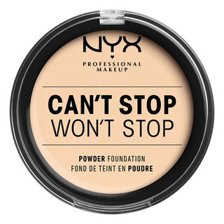 ของแท้/พร้อมส่ง NYX CANT STOP WONT STOP POWDER FOUNDATION 7g. นิกซ์ แป้งผสมรองพื้นปกปิดติดทน