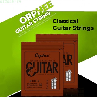 [ Ready Stock ]Orphee Classical Guitar Strings NX Series Silver Plated Wire Nylon 6String Black