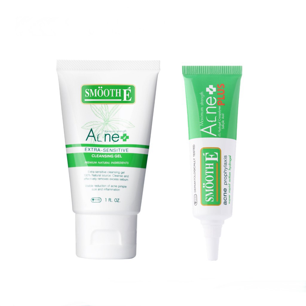 Smooth E Anti Acne Mini Set คู่หูดูแลปัญหาสิว - Smooth E Acne Hydrogel ...