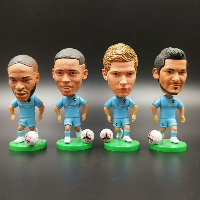 ฟิกเกอร์ตุ๊กตา Manchester City player Guardiola Harland DE Bruyne AGUERO JESUS SANE STERLING