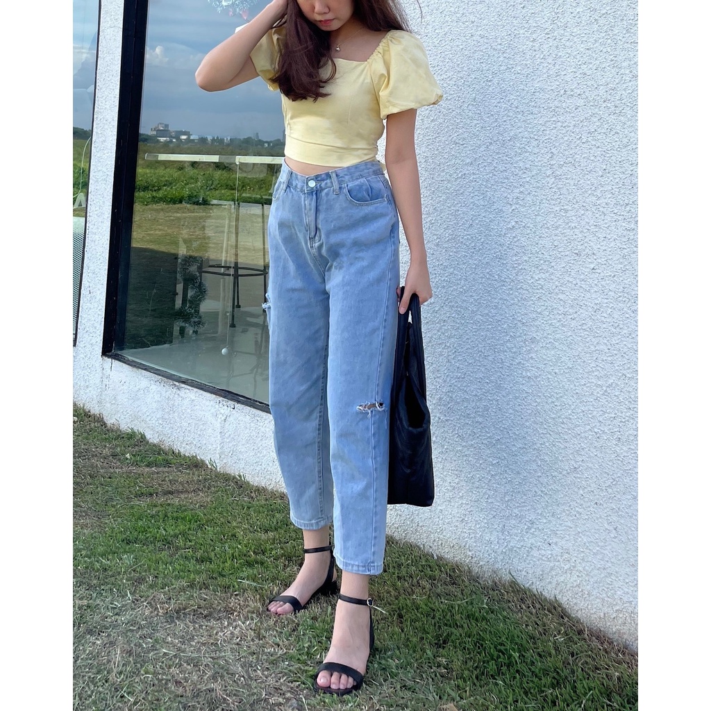 LACHEL Irene Puff Tie Top