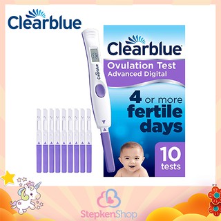 ส่งฟรี !! Clearblue Advanced Digital Ovulation Test อุปกรณ์ทดสอบการตกไข่พร้อมเครื่องแบบดิจิตอล 10 ชิ้น Exp.1/25