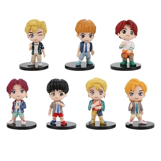 ตุ๊กตาฟิกเกอร์ PVC รูป BTS Mini Figure X Mattel pop-up V Jimin SUGA Jin RM Hope Jung kook ขนาดเล็ก สําหรับตกแต่งเค้ก