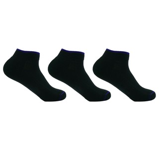 PALLY : ถุงเท้ากีฬา (Daily Sport Socks)  3 คู่แพ็ค สีดำ