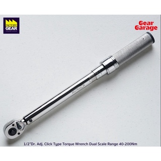 BLUE-POINT NO.BP2003NMRMH 1/2"Dr. Adj. Click Type Torque Wrench Dual Scale Range 40-200Nm Factory Gear By Gear Garage