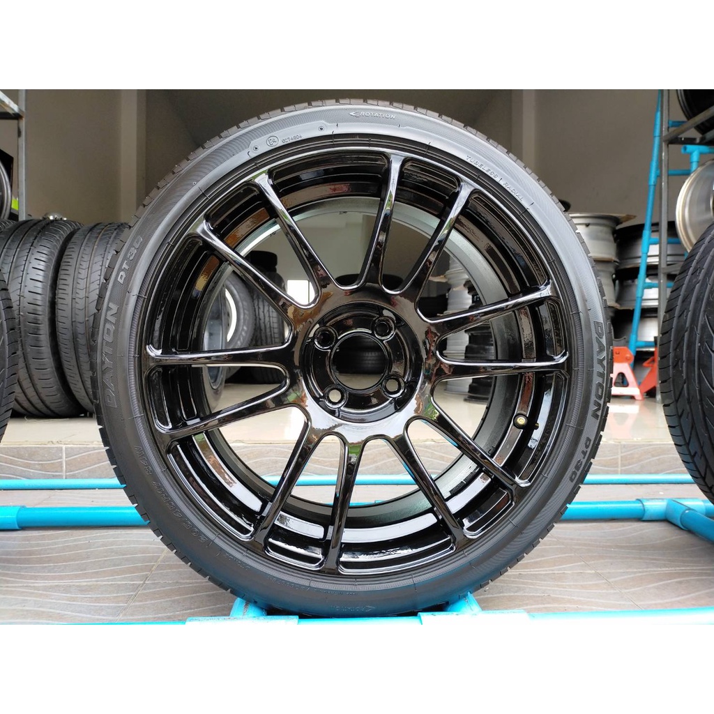 แม็กlenso แท้ ล้อเบา สีอบมาตรฐานโรงงาน ขอบ17 พร้อยางเดตั้น205 45 17 กว้าง7.5 et42 ปี21 ใส่ 4รู100ได้