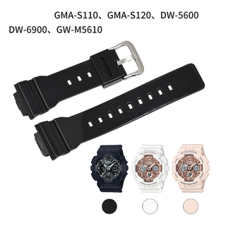 สายนาฬิกาข้อมือซิลิโคนสําหรับ Casio G - Shock Gma - S110 / S120 Dw - 5600 Dw - 6900 Gw - M5610 16 มม .