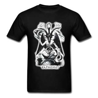 เสื้อยืดคอกลม แขนสั้น ผ้าฝ้าย 100% พิมพ์ลาย Baphomet โอเวอร์ไซซ์ สําหรับผู้ชายS-5XL