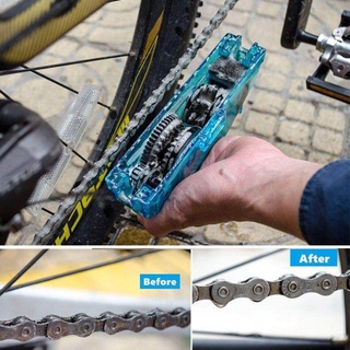 [Aluminium] กล่องล้างโซ่จักรยาน ชุดแปรงทำความสะอาดโซ่ Motorcycle Bicycle Chain Cleaner Bike Clean Brushes