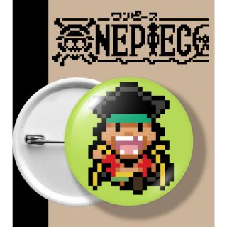 ONE PIECE BADGE PIXEL เข็มกลัด วันพีช ทีช หนวดดำ