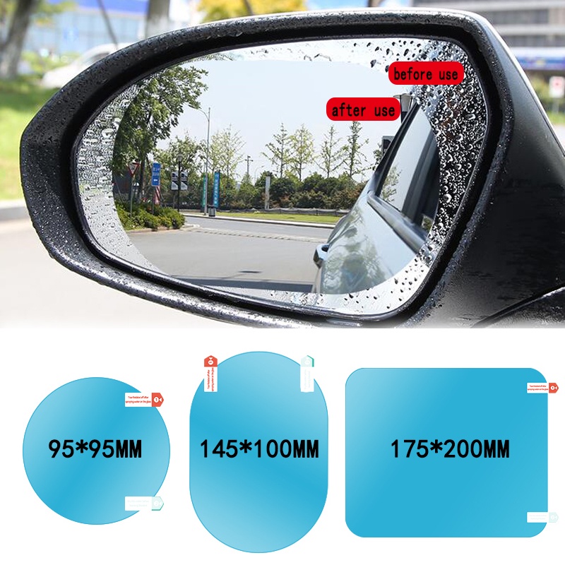 Mirrors & Accessories 19 บาท สติกเกอร์ฟิล์มใส ป้องกันหมอก กันฝน กันน้ํา สําหรับติดกระจกมองหลังรถยนต์ Automobiles