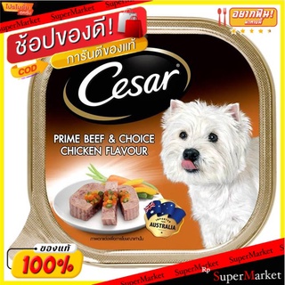 ✨ขายดี✨ ซีซาร์ อาหารสุนัขชนิดเปียก รสเนื้อวัวและเนื้อไก่ 100 ก. CESAR Wet Dog Food Beef &amp; Chicken Flavor 100 g.