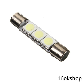 ไฟ LED หัวแบน 28 มม. 31 มม. T6 5050 3SMD 28 มม. สําหรับติดรถยนต์