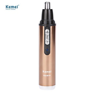 Kemei Professional Electric Nose &amp; Ear Trimmer Rechargeable Male Washable Electric Shaving Nose Hair Trimmer KM-6619