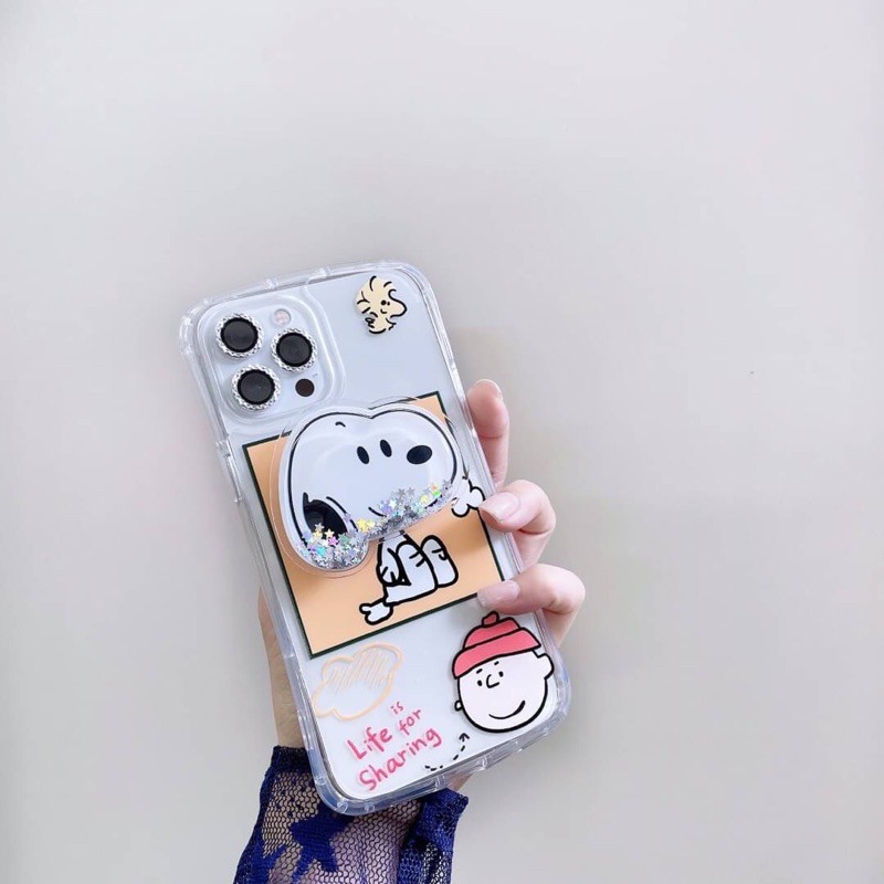 เคสไอโฟน I7+ I11 I12promax กันกระแทก ลายการ์ตูนสนูปปี้+ป๊อบอัพตู้น้ำ
