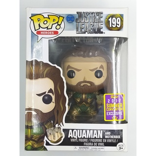 SDCC 2017 Funko Pop DC Justice League - Aquaman [With Motherbox] #199 (กล่องมีตำหนินิดหน่อย)